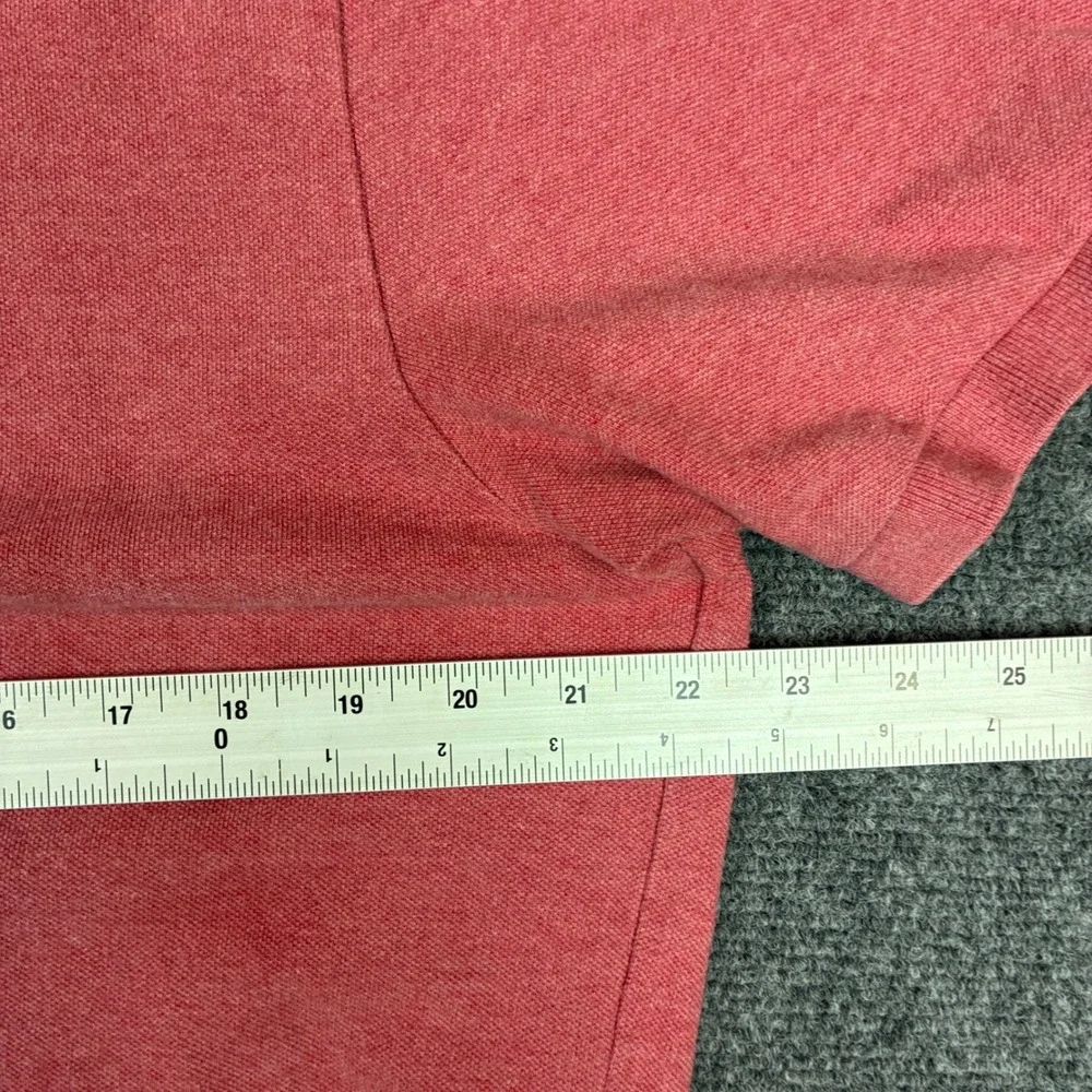 Polo Ralph Lauren Mens Size Large Red Heather Short Sleeve Pique Polo Shirt Pony